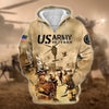 BlueJose Premium U.S Multiple Service Veteran Zip Hoodie