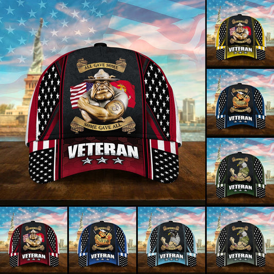 BlueJose Premium U.S Multiple Service Veteran 3D Cap PVC240201