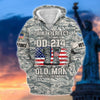 BlueJose Premium U.S Multiple Service Veteran Zip Hoodie