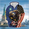 BlueJose Premium U.S Multiple Service Veteran Zip Hoodie