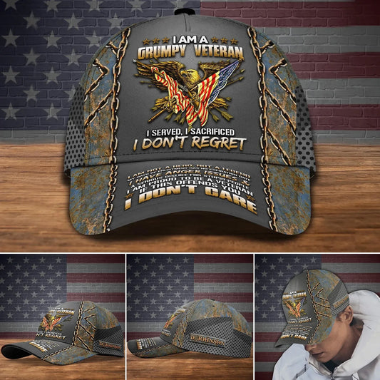 BlueJose Premium Personalised Vietnam Veteran 3D Cap PVC250403