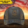 BlueJose Unique Personalised U.S Veteran 3D Cap PVC110703