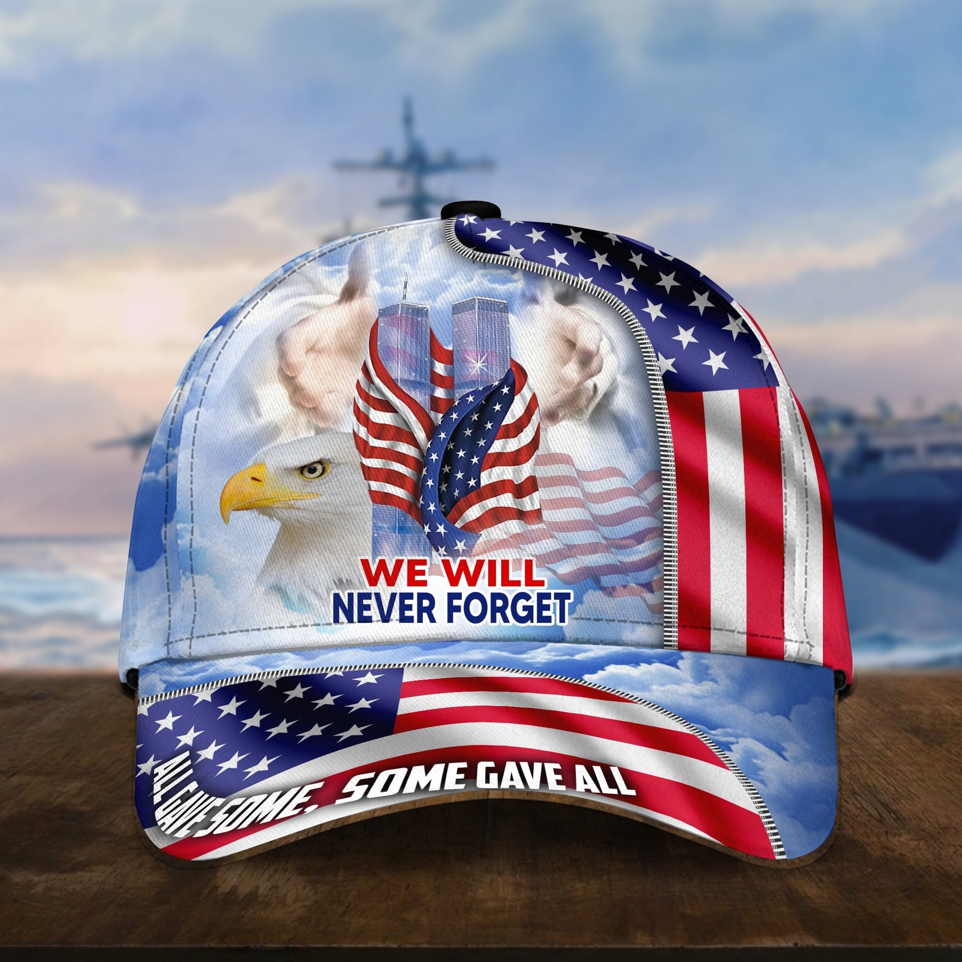 BlueJose Premium We Will Never Forget U.S Veteran 3D Cap PVC110702