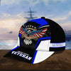 BlueJose Premium Land Of The Free U.S. Veteran 3D Cap PVC110701