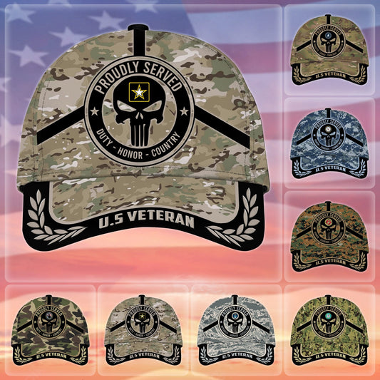 BlueJose Badass Puniskull Multiservice U.S Veteran Cap NPVC150503