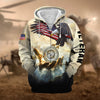 BlueJose Premium God Bless US Veteran Zip Hoodie