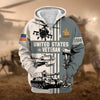 BlueJose Premium US Veteran Zip Hoodie