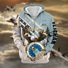 BlueJose Premium Proudly Served Multiservice US Veteran Zip Hoodie