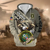 BlueJose Premium Proudly Served Multiservice US Veteran Zip Hoodie