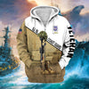 BlueJose Premium US Veteran Zip Hoodie