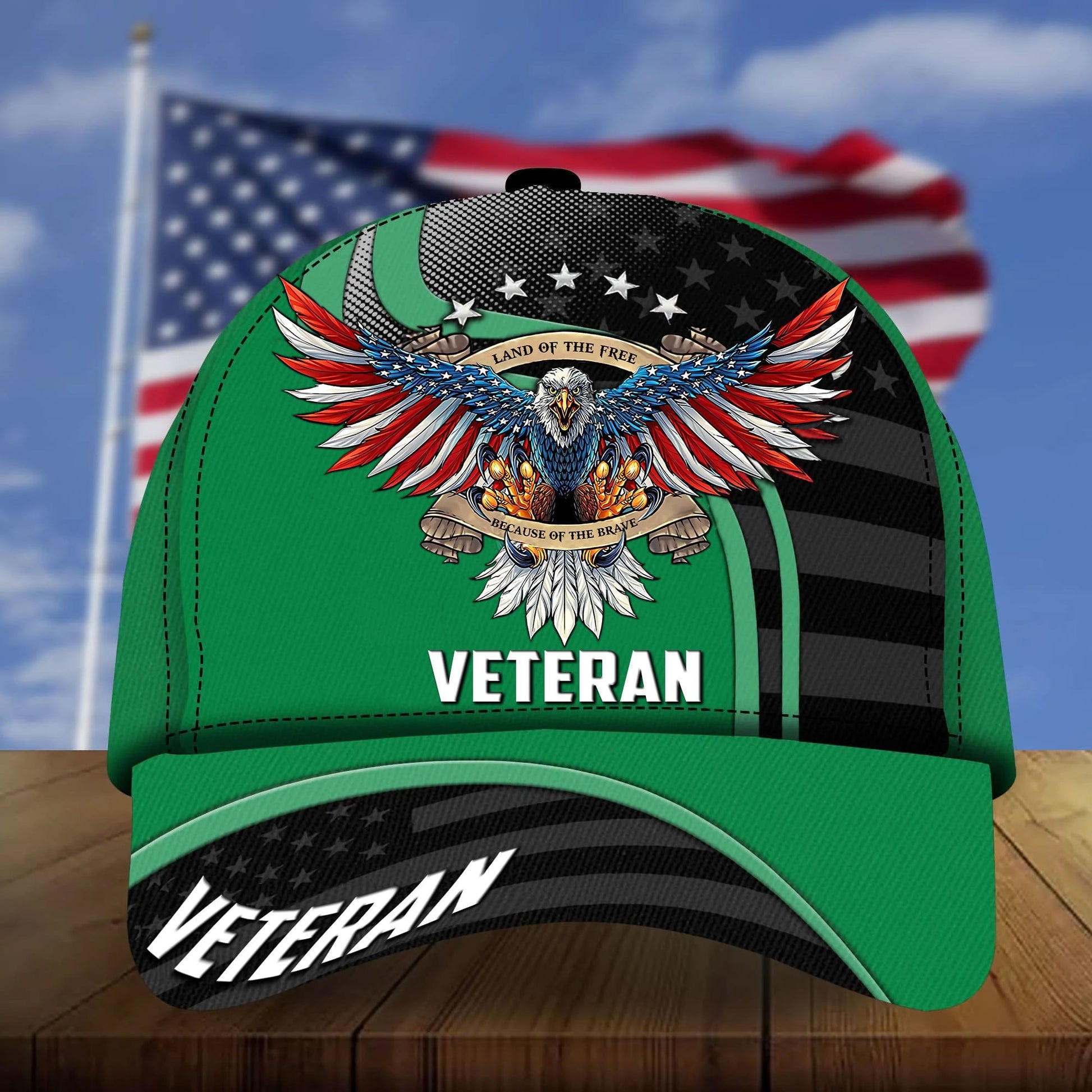 BlueJose Premium Eagle US Veteran Cap NPVC230803