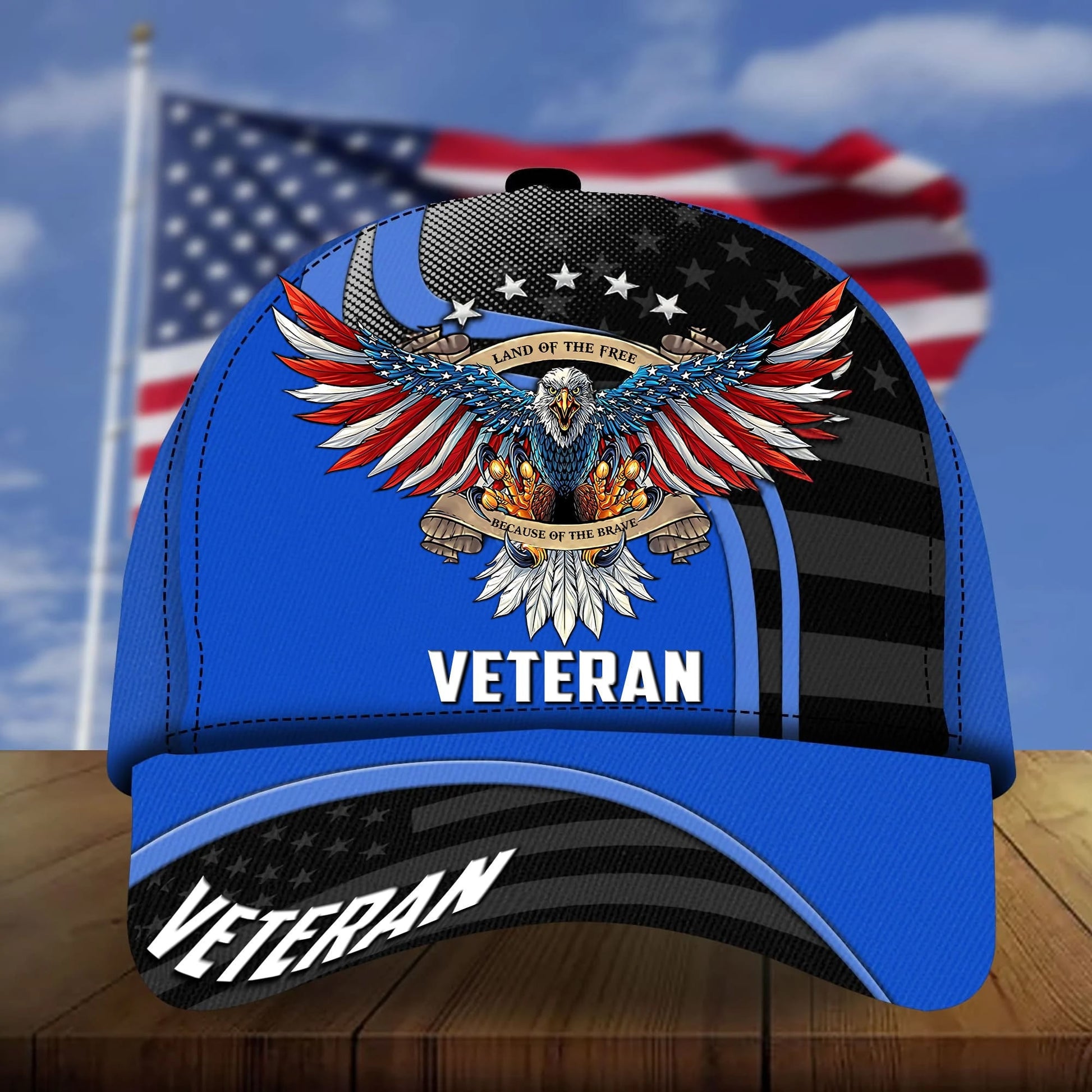 BlueJose Premium Eagle US Veteran Cap NPVC230803