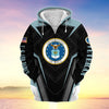 BlueJose US Veteran Proudly Served Multiservice Zip Hoodie