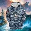 BlueJose Unique Camo Soldiers US Veteran Zip Hoodie