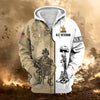 BlueJose Premium Proudly Served US Veteran Zip Hoodie