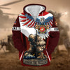 BlueJose Premium Honor The Fallen US Veteran Zip Hoodie