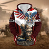 BlueJose Premium Honor The Fallen US Veteran Zip Hoodie