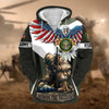 BlueJose Premium Honor The Fallen US Veteran Zip Hoodie