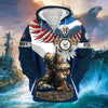 BlueJose Premium Honor The Fallen US Veteran Zip Hoodie