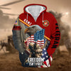 BlueJose Premium Freedom Is Not Free US Veteran Zip Hoodie