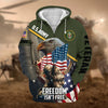 BlueJose Premium Freedom Is Not Free US Veteran Zip Hoodie