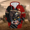 BlueJose Premium Eagle US Veteran Zip Hoodie
