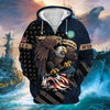 BlueJose Premium Eagle US Veteran Zip Hoodie