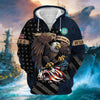 BlueJose Premium Eagle US Veteran Zip Hoodie