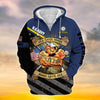 BlueJose Premium Proudly Served Multiservice US Veteran Zip Hoodie