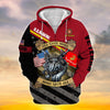 BlueJose Premium Proudly Served Multiservice US Veteran Zip Hoodie