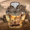 BlueJose Premium Proudly Served Multiservice US Veteran Zip Hoodie