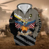 BlueJose Premium Eagle US Veteran Zip Hoodie