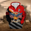 BlueJose Premium Eagle US Veteran Zip Hoodie