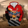 BlueJose Premium Eagle US Veteran Zip Hoodie