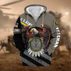 BlueJose Premium Eagle US Veteran Zip Hoodie
