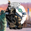 BlueJose Unique Honoring All Who Served US Veteran Zip Hoodie