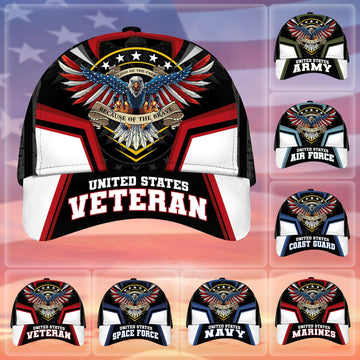 BlueJose Premium Land Of The Free Because Of The Brave US Veteran Cap APVC190701