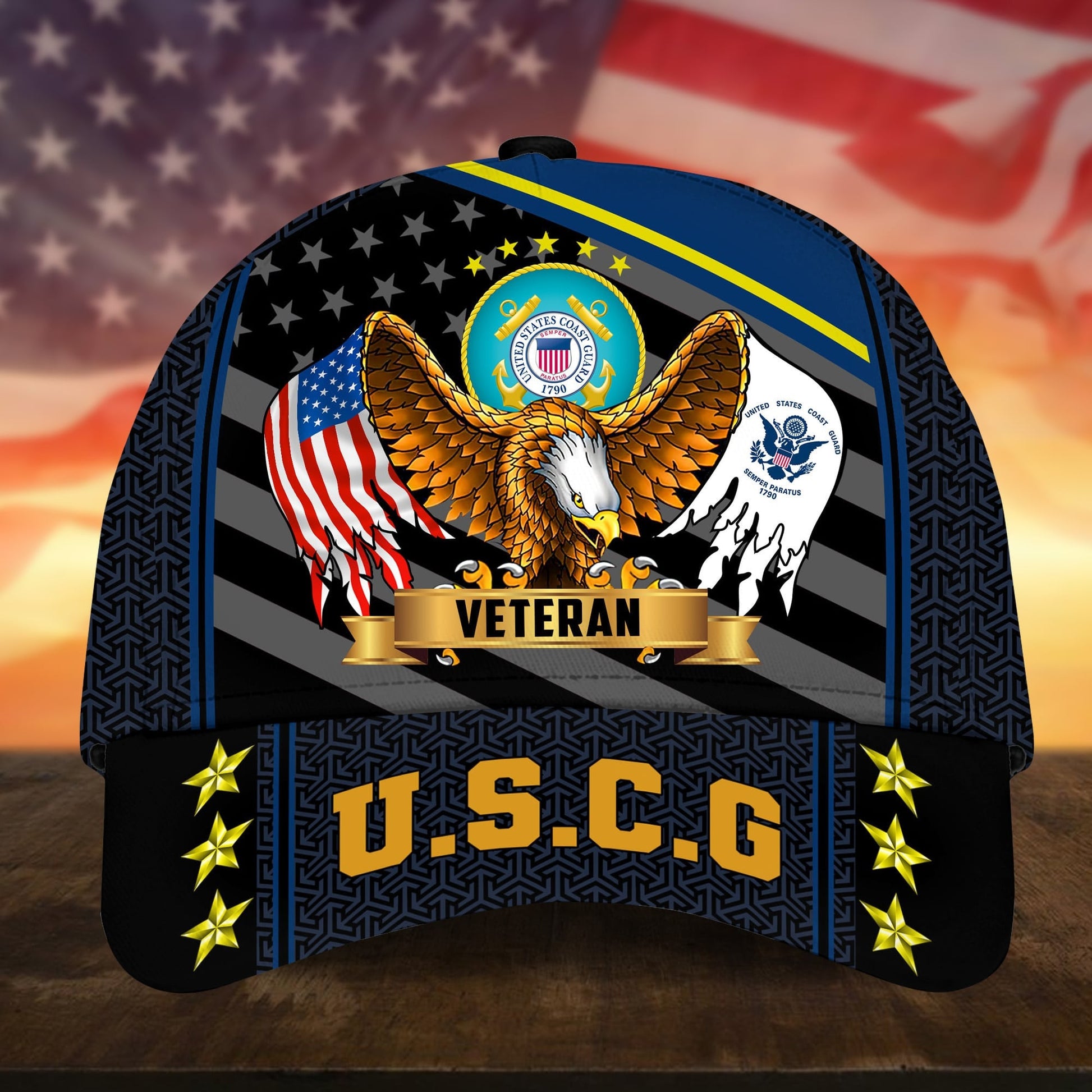 BlueJose Premium Eagle US Veteran Cap APVC200703