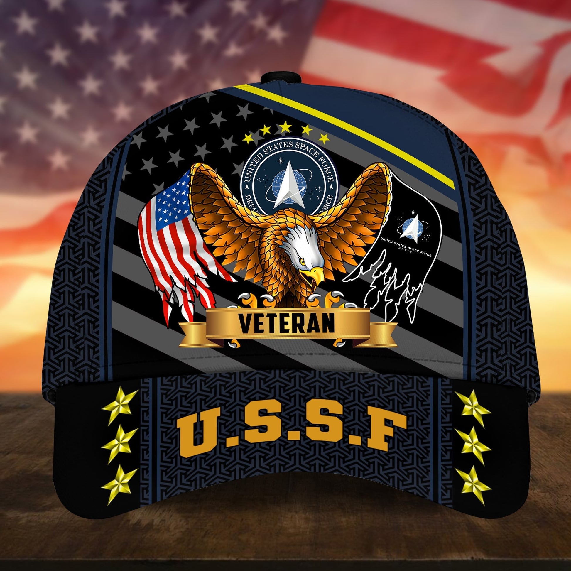 BlueJose Premium Eagle US Veteran Cap APVC200703