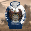 BlueJose Premium Eagle US Veteran Zip Hoodie