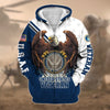 BlueJose Premium Eagle US Veteran Zip Hoodie