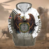 BlueJose Premium Eagle US Veteran Zip Hoodie
