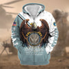 BlueJose Premium Eagle US Veteran Zip Hoodie