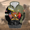 BlueJose Premium Proudly Served US Veteran Zip Hoodie