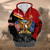 BlueJose Premium Proudly Served US Veteran Zip Hoodie