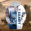 BlueJose Premium Honoring All Who Served US Veteran Zip Hoodie