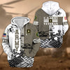 BlueJose Premium Proudly Served US Veteran Zip Hoodie