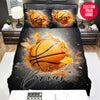 BlueJose Personalized Exploding Basketball Custom Name Duvet Cover Bedding Set