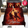 BlueJose Personalized Basketball Players Dunking Custom Name Duvet Cover Bedding Set