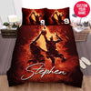 BlueJose Personalized Basketball Players Dunking Custom Name Duvet Cover Bedding Set